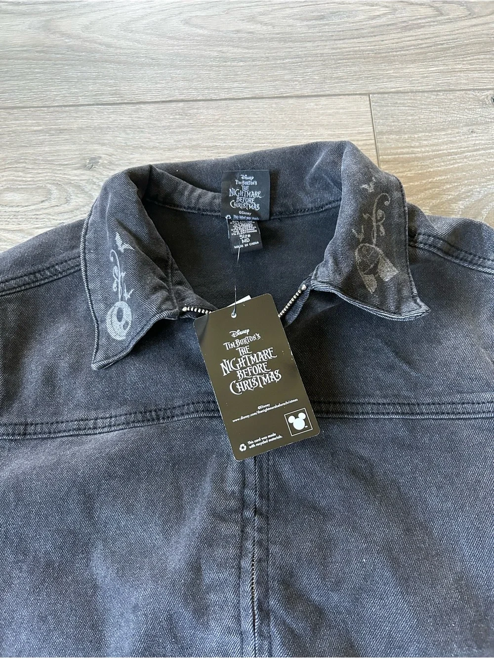 Disney | Lunchbox Nightmare Before Christmas Jack & Sally Denim Jacket Sz M New
